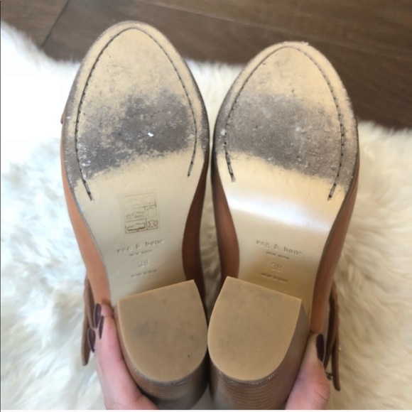 RAG & BONE Harrow Woven Ankle Booties Leather Cowboy Boots - Picture 7 of 8